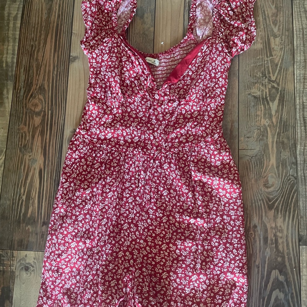 Floral Red Romper